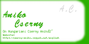 aniko cserny business card